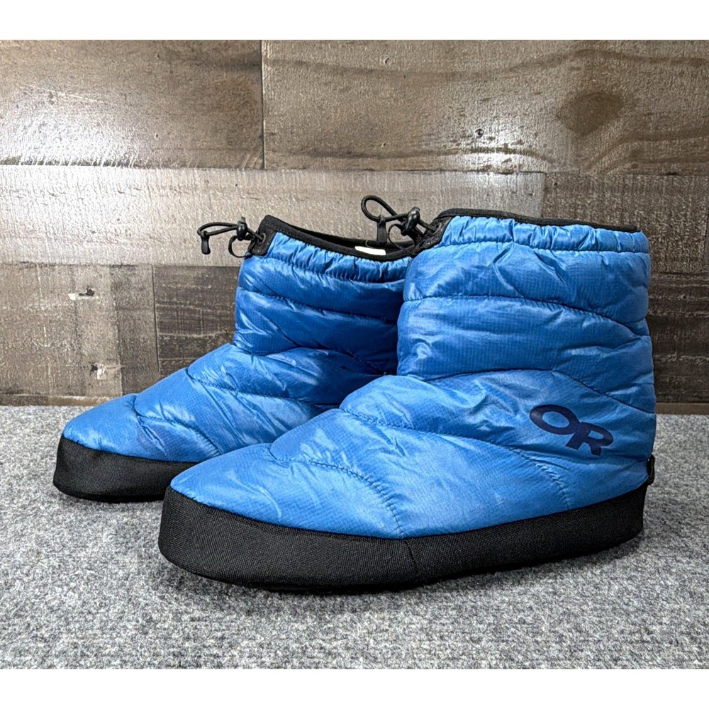Outdoor Research Tundra Aerogel Booties Mens Large Blue Insulated Lined Slippers